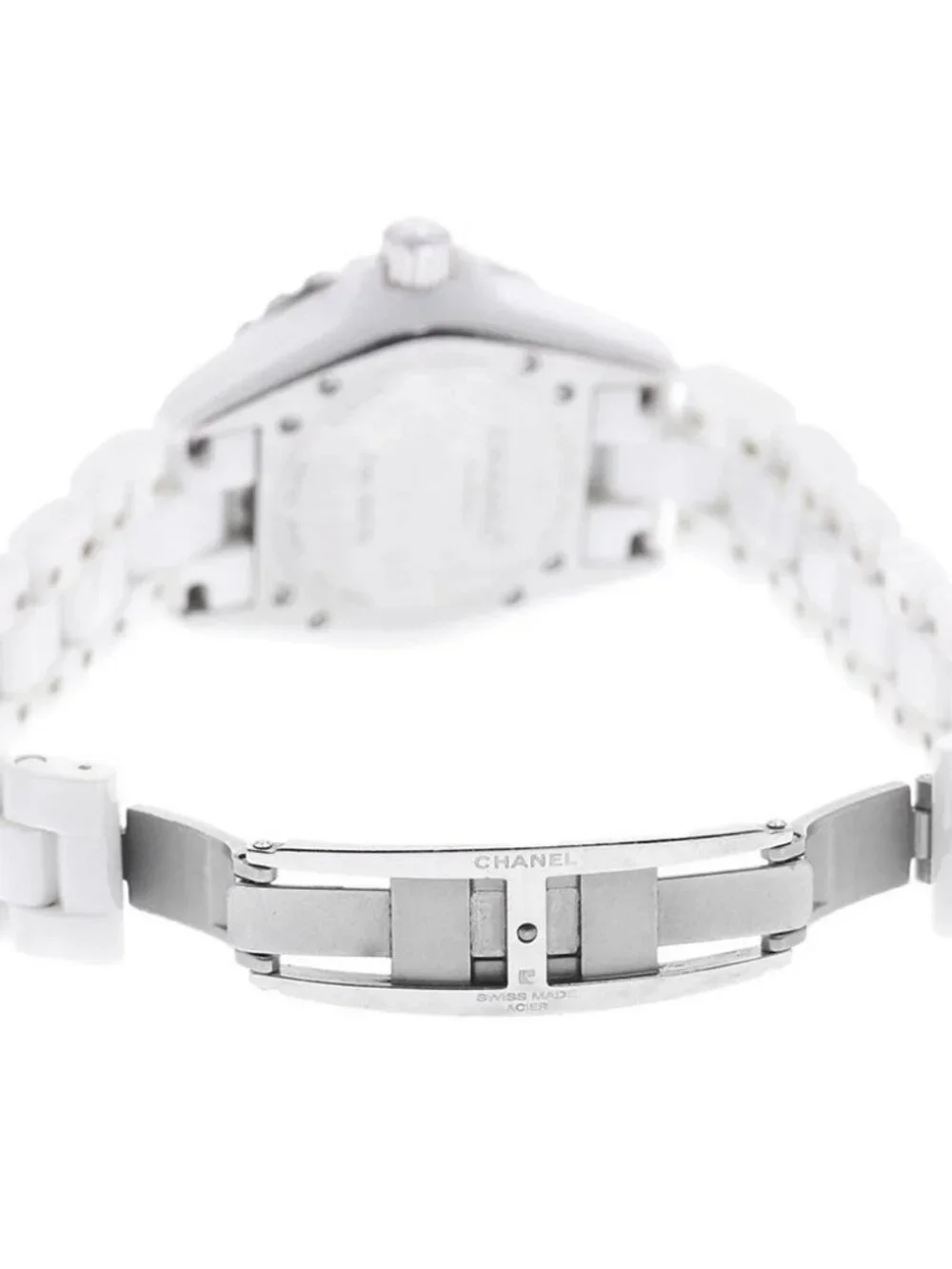 CHANEL J12 H1628 White ceramic 12P diamond white Dial Quartz Ladies Watch_940181